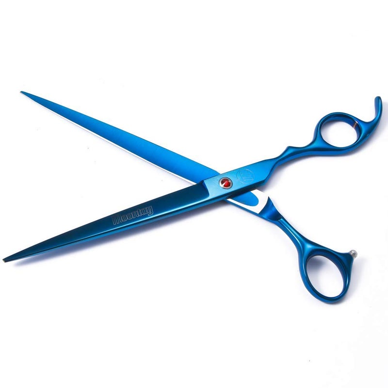 Moontay Professional Dog Scissors Set - 7/8 Inch Pet Grooming Shears, Chunkers, Curved and Thinning Scissors With Comb - Image 4